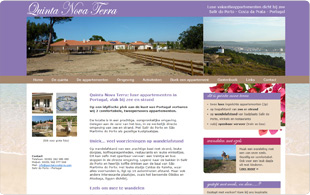 Webdesign portfolio - Appartementen Quinta Nova Terra, Costa da Prata, Portugal