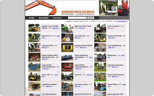 Webdesign portfolio - Andr&eacute; den Ouden, grondverzetmachines