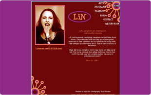 Webdesign portfolio - zangeres LiN